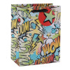 KA-BOOM SMACK WOW Paper Carrier Bags Fancy Gift Bags With Round Hangtag In TONGLE PACKING