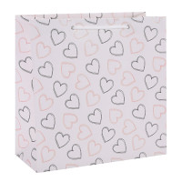 Be Mine Sweetheart Valentine's Day Paper Gift Bags White Kraft Paper Bags Ecofriendly Kraft Paper Shopping Bags In Tongle Packing