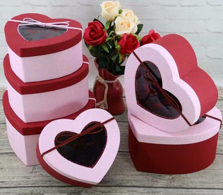 Heart Shape With pvc Window Gift Box