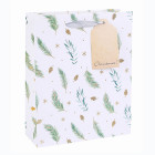 Best Sale High Quality Eco-Friendly Nice Printing Decorative Gift Packing Paper Merry Christmas Bag With Glitter In Tongle Packing