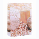 Photo Print Happy Holidays Paper Gift Bags Paper Shopping Bags Paper Carrier Bags With Glitter Assorted In Tongle Packing