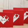 Valentine's Day Red Square Paper Gift Boxes