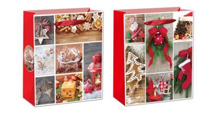 Photo Print Merry Christmas Paper Gift Bag