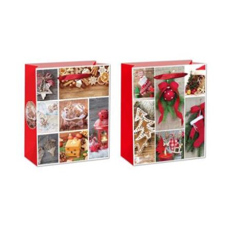Photo Print Merry Christmas Paper Gift Bag