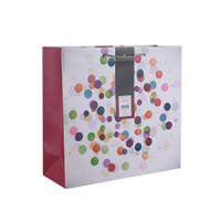 Various Sizes Custom Print Colorful Dots Designs 4 Assorted Gift Paper Bags