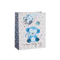 3D Animal Print Baby Custom Paper Gift Bags with 4 Designs Assorted