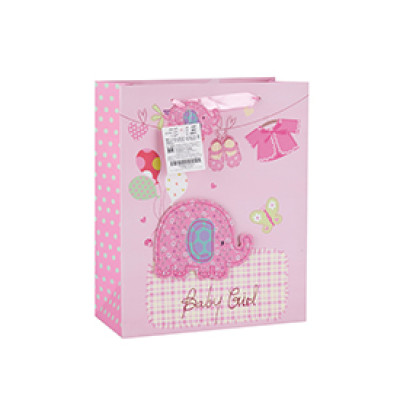 3D Animal Print Baby Custom Paper Gift Bags with 4 Designs Assorted