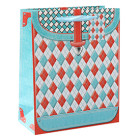 Beautiful Whole Surface UV On Front Leather Effect Tote Paper Gift Bag With 4 Designs Assorted