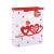 Heart Style Valentine's Day Paper Gift Bags with Hang Tag with 4 Designs Assorted