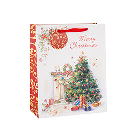 Custom Size Christmas Tree Paper Gift Bag with Different Size