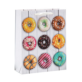 Everyday Sweet Donuts Print Cardboard Paper Gift Bags