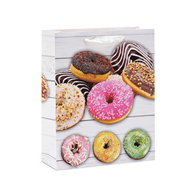 Everyday Sweet Donuts Print Cardboard Paper Gift Bags