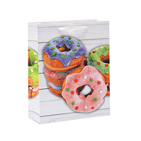 Everyday Sweet Donuts Print Cardboard Paper Gift Bags