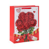 Be mine rose valentine's day paper gift bags with 4 designs assorted