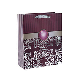 Abstract patterns hot foil stamping paper gift bags with 4 designs assorted