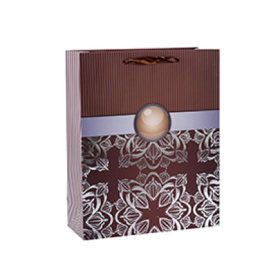 Abstract patterns hot foil stamping paper gift bags with 4 designs assorted