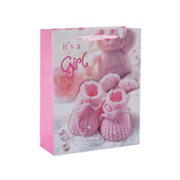 Baby&Kids 3D Glittering Paper Gift Bags with 4 designs assorted
