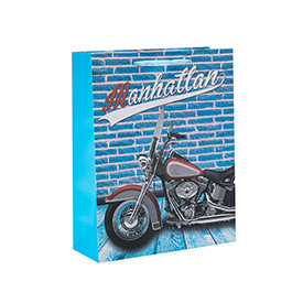 Motorcycle lovers' favorite gift bags made with high quality paper and 4 designs assorted