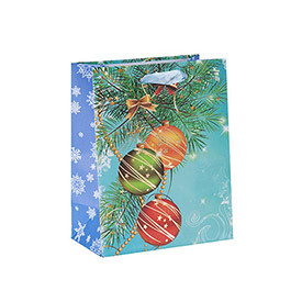 New Coming Attractive Style Paper Christmas Bag on Sale with 3 Designs Assorted