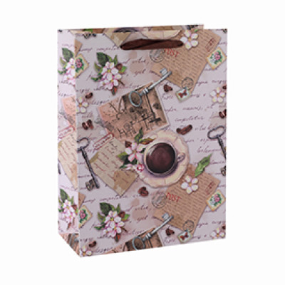 Custom printed gift bags for Valentine's Day with 4 designs assorted