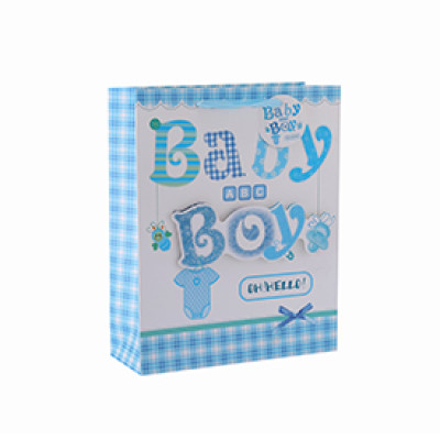 Boutique Baby Small Paper Gift Baptism Various Sizes Paper Gift Bag with 4 Designs Assorted