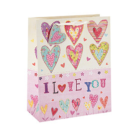 New Design Love Paper Gift Bags and Shopping Bags For Valentine's Day