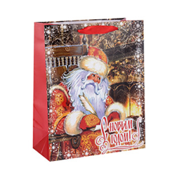 Christmas Wholesale Christmas drawstring gift paper packing bags