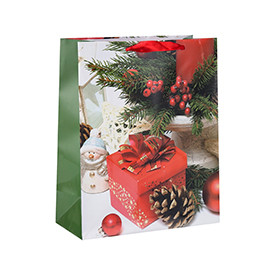 Christmas Wholesale Christmas drawstring gift paper packing bags