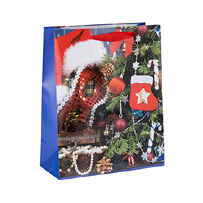 Christmas Wholesale Christmas drawstring gift paper packing bags