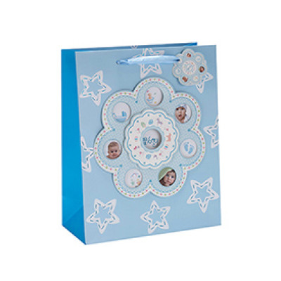 Ribbon Handles Custom Design Own Logo Print Daily Paper Bag with Hang Tag