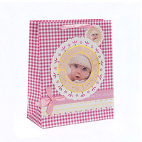Printing Baby Custom Special Design Paper Gift Bag with Hang Tag with Different Size