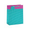 Everyday Fashionable Foldable Ribbon Handle Gift Paper Bag with Paper Tag