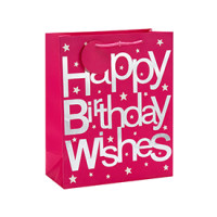 Luxury Hot Stamping Happy Birthday Wishes Gift Paper Bags