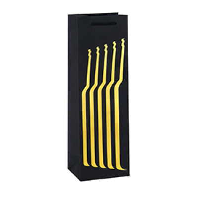 Cheap Paper Wine Gift Bags with Foil Hot Stamping Finish