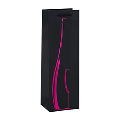 Custom Retail Luxury Printed Paper Gift Bag For Packing Wines with 4 Designs Assorted
