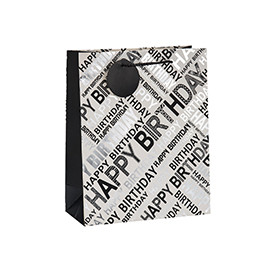 Luxury Hot Stamping Birthday Gift Paper Bag with Rope Handle