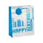 Fashion Design Hot Stamping Birthday Gift Paper Bag with Rope Handle