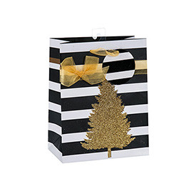 Fancy Design Christmas Hot Sell Recycle Gift Paper Bags Wholesale with 4 Designs Assorted