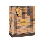 High Quality Grid Birthday Decoration Gift Paper Bag with 4 Designs Assorted