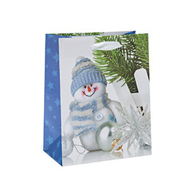 Lovely Christmas Printed Decoration Gift Paper Bags with 4 Designs Assorted