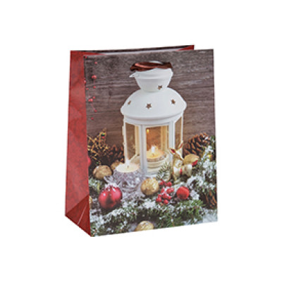 Lovely Christmas Printed Decoration Gift Paper Bags with 4 Designs Assorted
