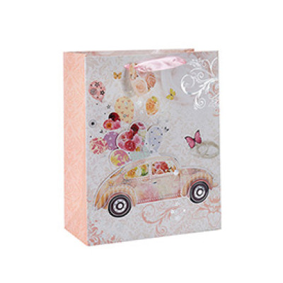 Environment Protecting Wedding Door Promotional Gift Paper Bag with 4 Designs Assorted