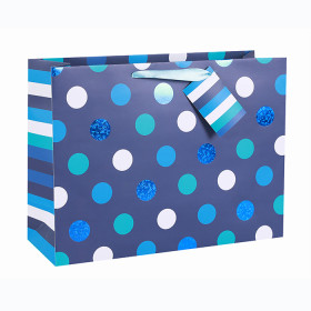 Everyday White Card Paper Custom Big Bow Paper Bag