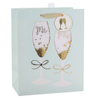 Merry Christmas Custom Paper Bags With Confitty and Hot Foil Stamping