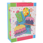 White card paper bag with 3D and glitter
