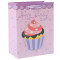 Baby Gift White card paper bag with 3D and glitter