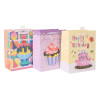 Baby Gift White card paper bag with 3D and glitter