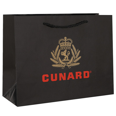 Personalised Luxury Cruises Paper Packaging Bags With Black,Red and Gold Printing