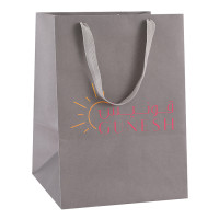 Bespoke Paper Bag For Chocolate Shops With Super Big Square Bottom 3 Pantone Color Printing