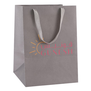 Bespoke Paper Bag For Chocolate Shops With Super Big Square Bottom 3 Pantone Color Printing